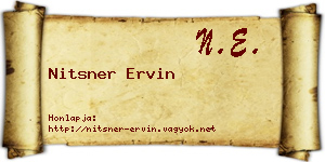 Nitsner Ervin névjegykártya